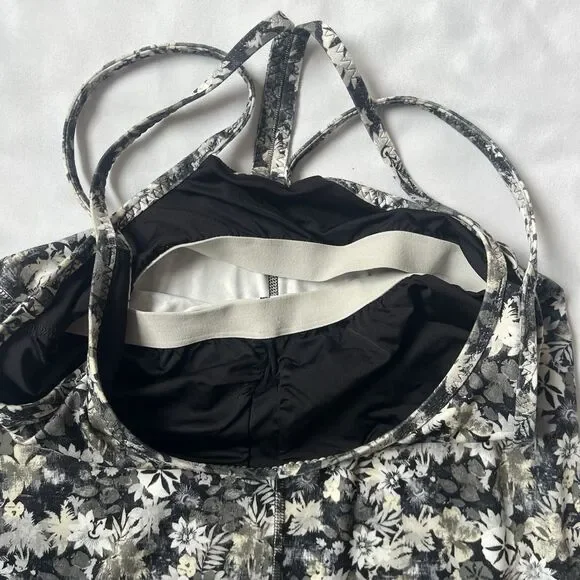 Patagonia Latticeback Strappy Floral Womens Athletic Dress Sz S Bra Stretchy EUC - Picture 6 of 9